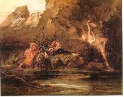 William Bell Scott Ariel and Caliban by William Bell Scott oil painting reproduction